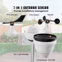 Station météo sans fil SucceBuy 7 en 1 Wi-Fi avec écran couleur 7" et capteur solaire